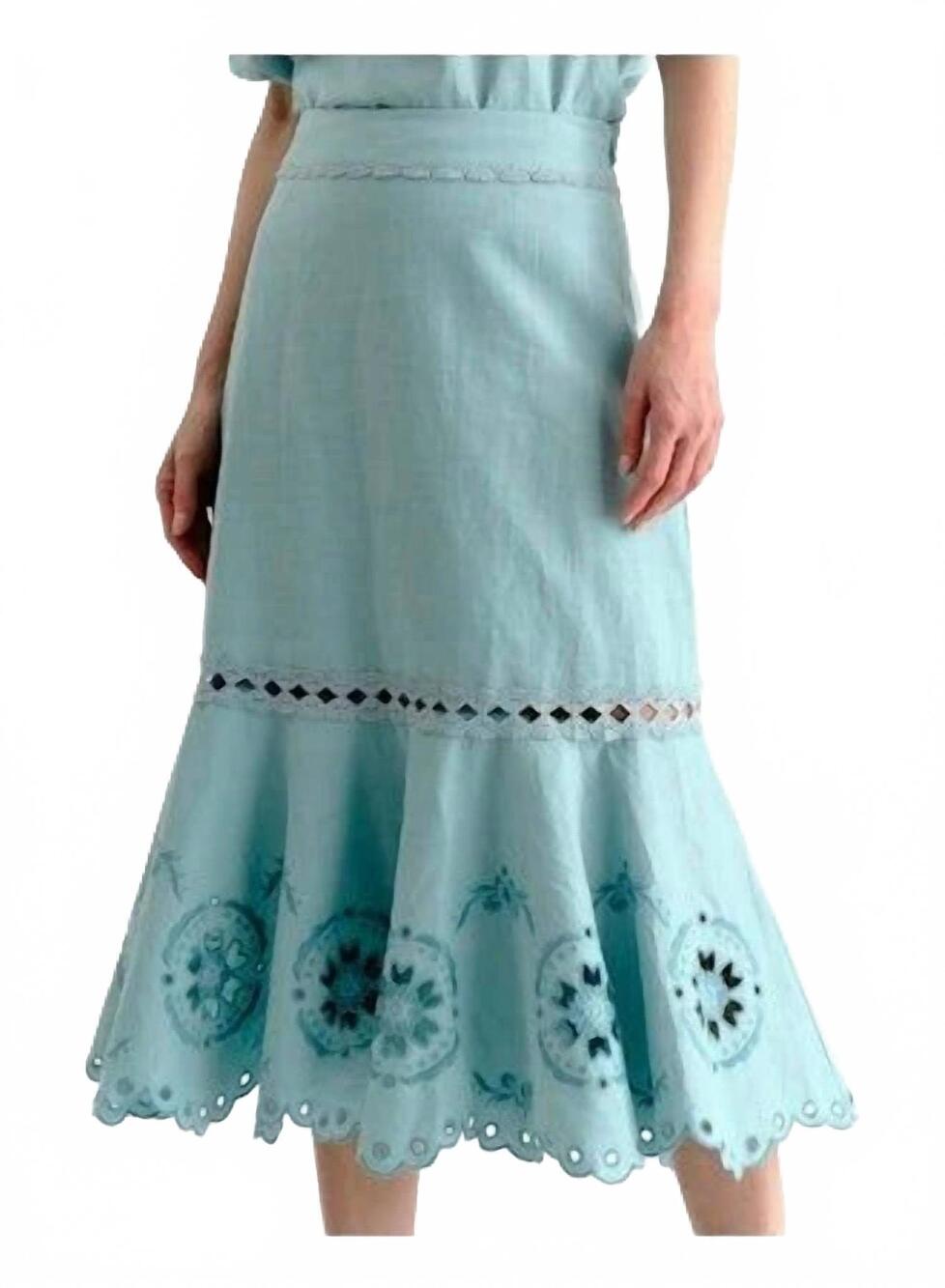 NEW CARTOLINA NANTUCKET marlo skirt in canal blue